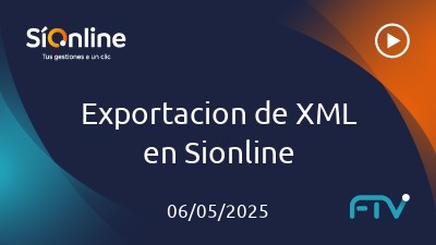 Exportación de XML en Sionline